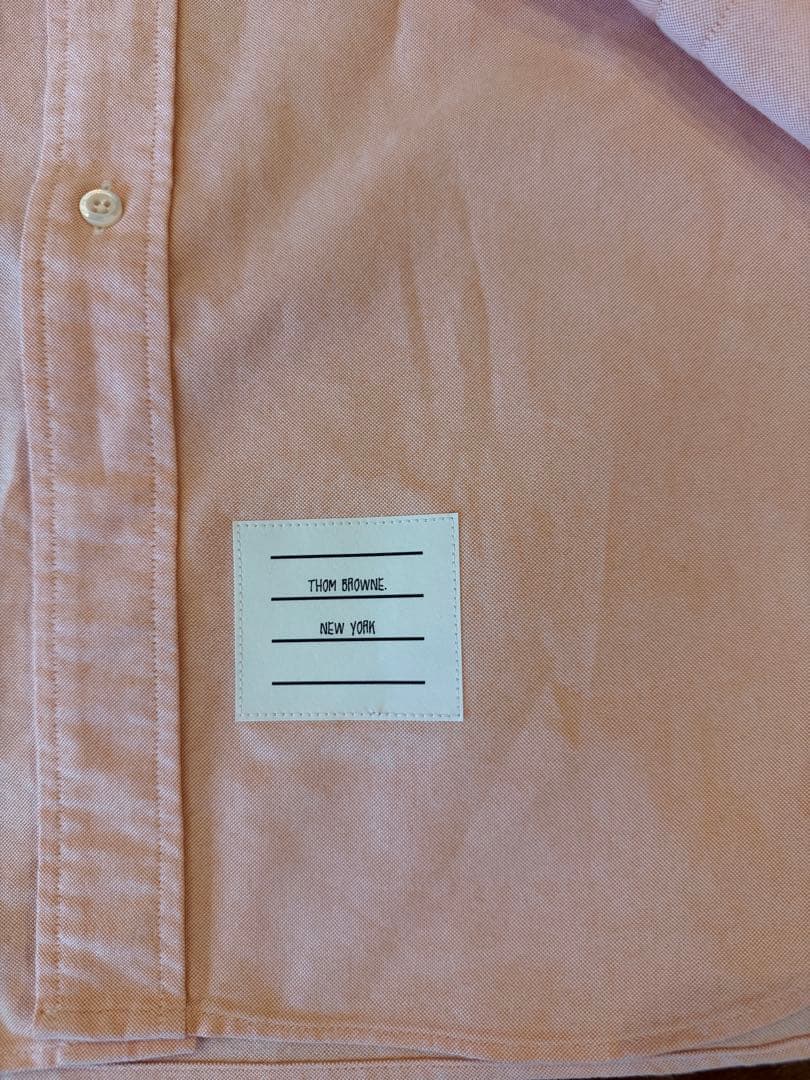 【THOM BROWNE】ピンク ボタンワイシャツ