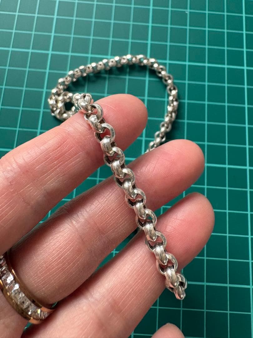 シルバーリンクチェーンネックレス 約40cm