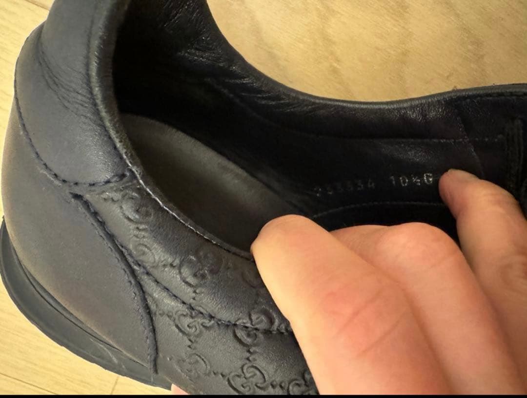 GUCCI ローカットスニーカー/233334/ネイビー/レザー