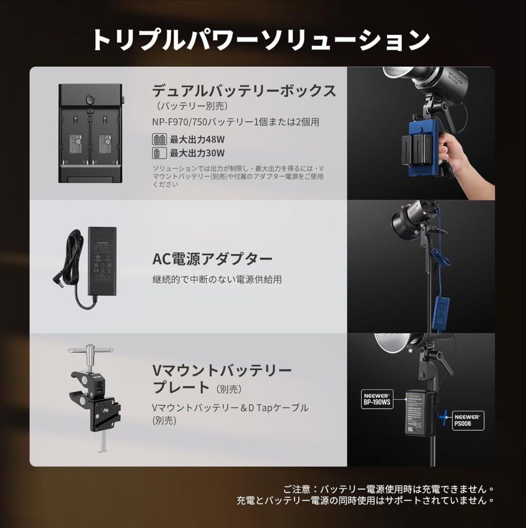 【新品】NEEWER MS60B LEDビデオライト 6カラーディフューザー