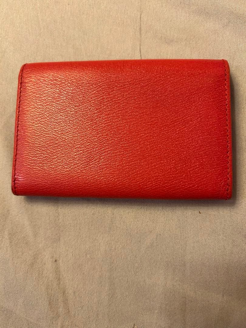LOEWE ロエベ　レザー 赤 名刺入れ　カードケース