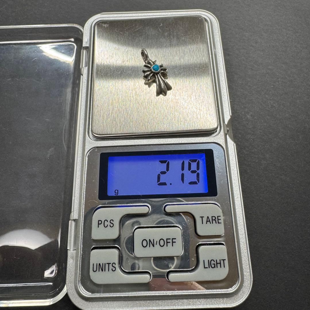 【silver925 ターコイズ】タイニークロスペンダントトップ