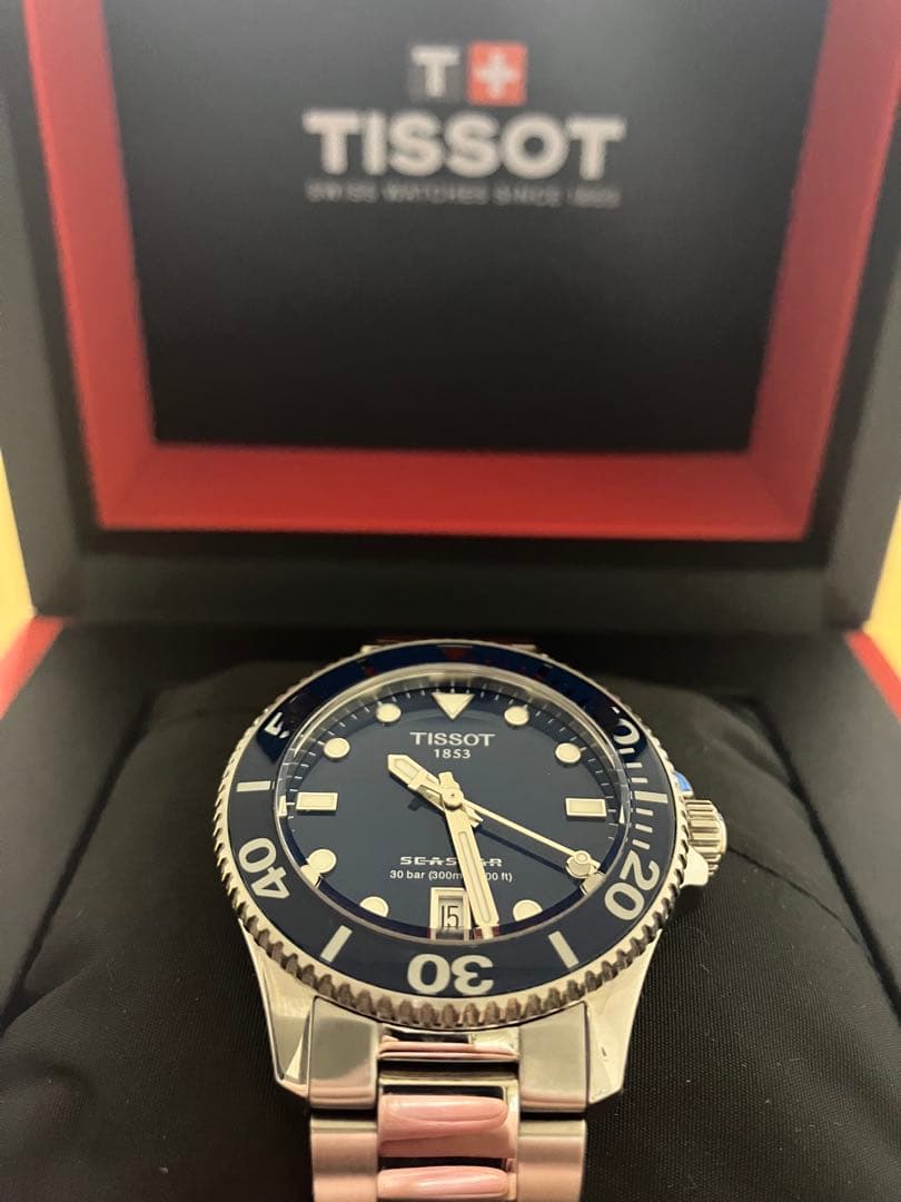 【極美品】ティソ Tissot Seastar シースター36mm ネイビー