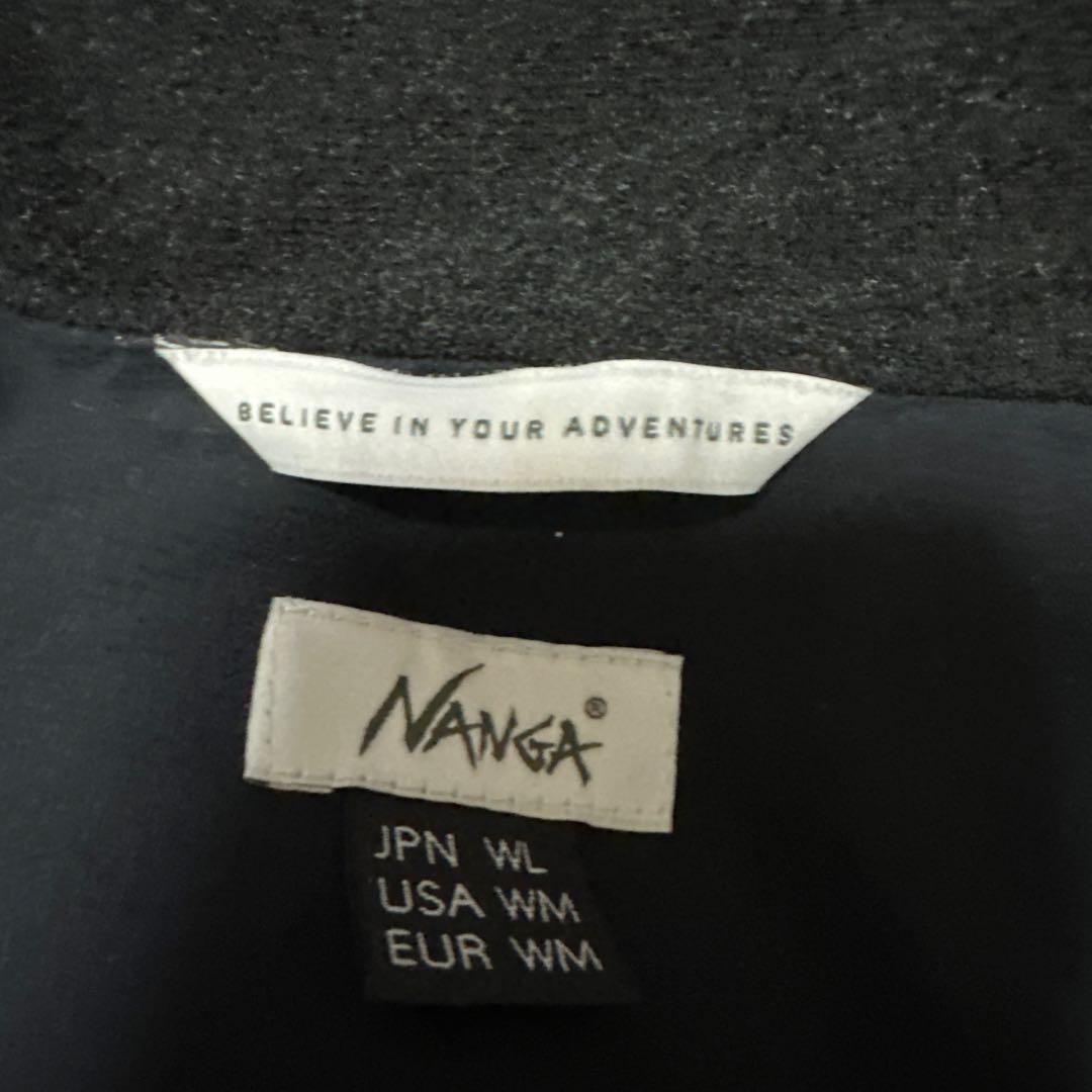 ナンガ　ショールカラー　ダウンコート　L