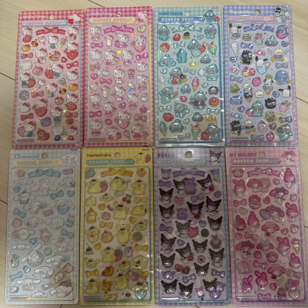 【正規品】ボンボンドロップシール　サンリオ　第2弾 大 ８点セット コンプリート