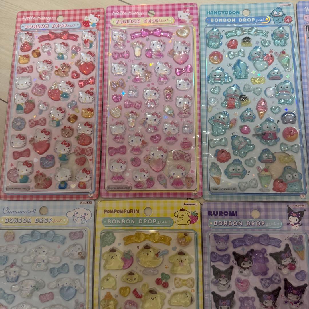 【正規品】ボンボンドロップシール　サンリオ　第2弾 大 ８点セット コンプリート