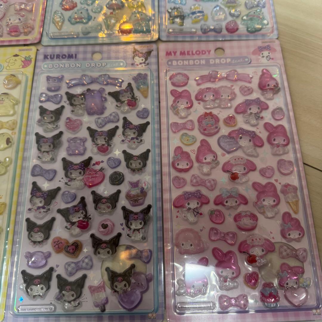 【正規品】ボンボンドロップシール　サンリオ　第2弾 大 ８点セット コンプリート