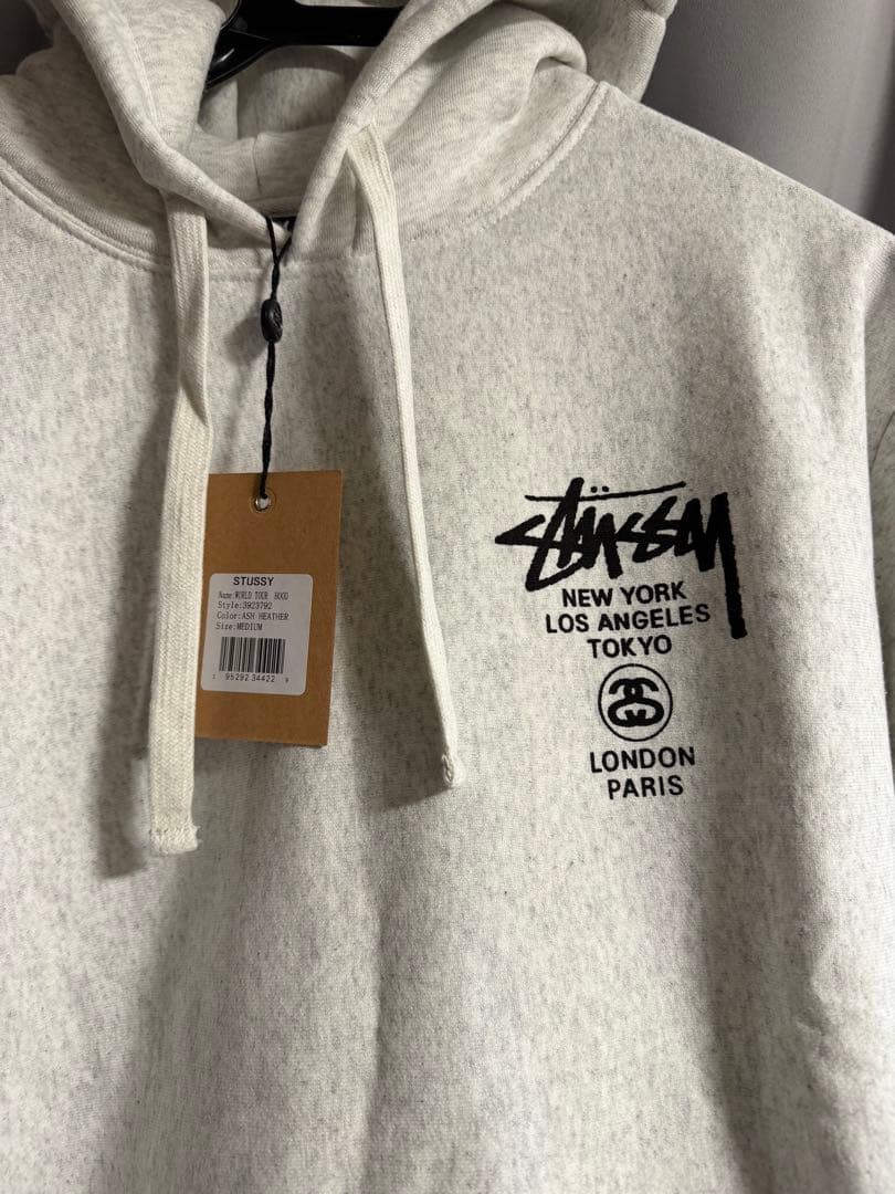 【新品未使用】STUSSY グレーパーカー M ステューシー