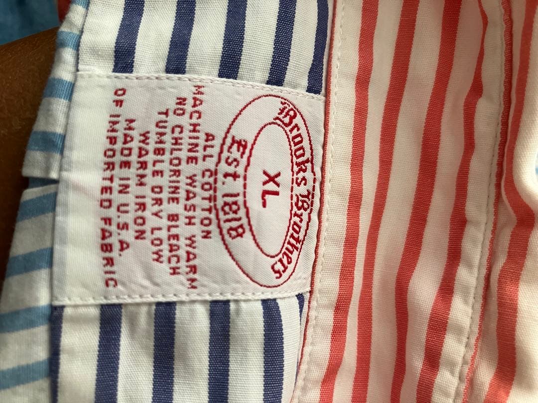 ブルックスブラザーズ　ファンシャツ　クレイジーパターン　アメリカ製　usa製