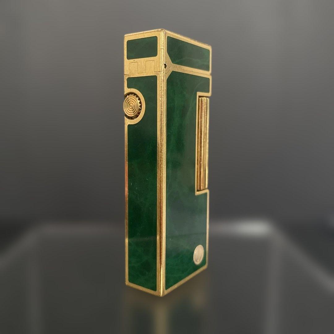 ダンヒル ガスライター グリーンマーブル ゴールド 希少 ヴィンテージ