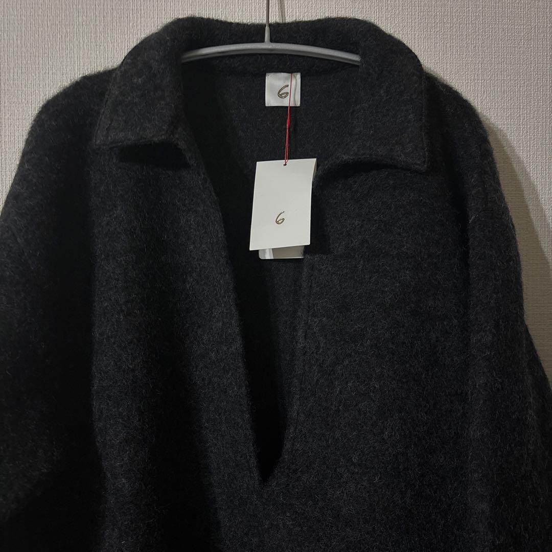 ＜6(ROKU)＞シャギー スキッパー プルオーバー ニット