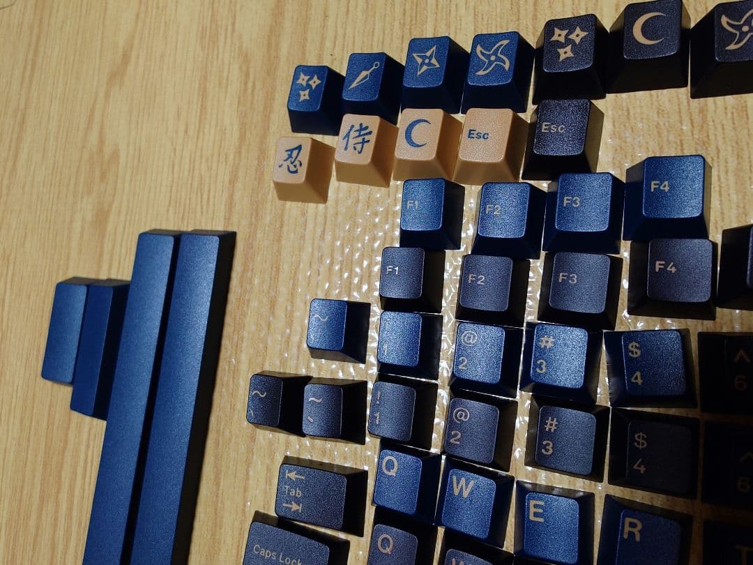 ラ*ロ様 GMK BLUE SAMURI キーキャップセット　ABSダブルショッ