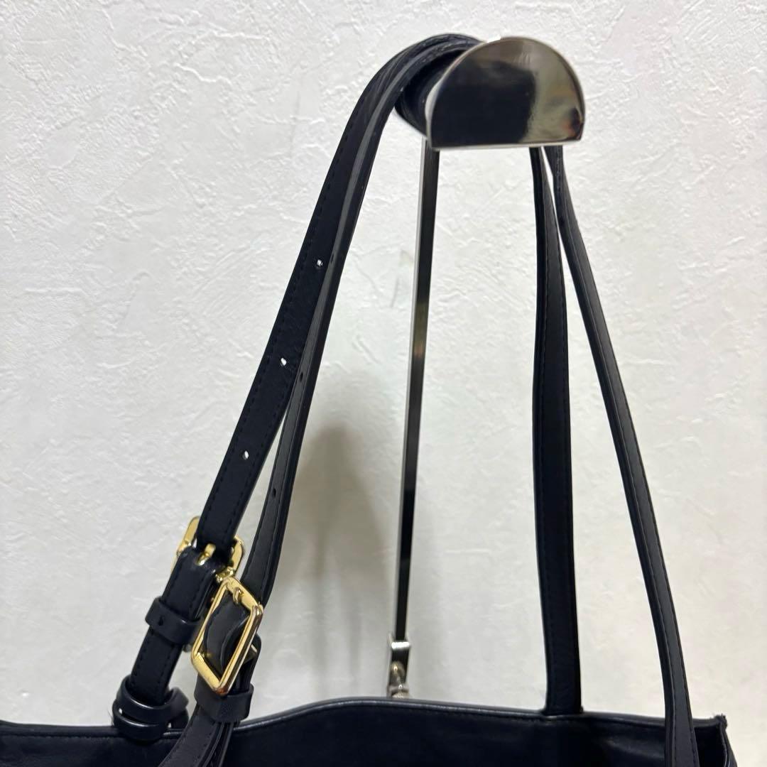 TUMI ニーナ ノースサウス トートバッグ レザー ブラック A4 ゴールド