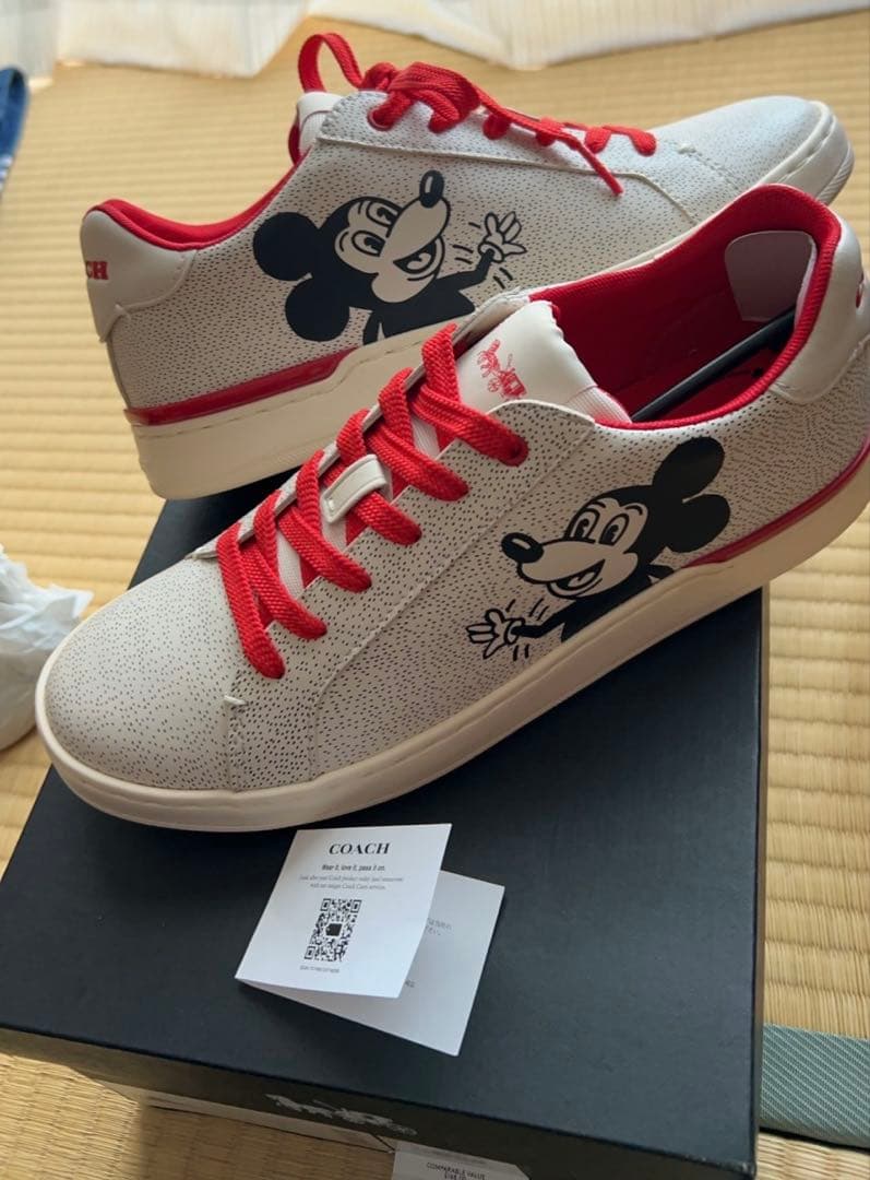 【未使用】値下げしました。COACH ミッキーマウス スニーカー 27cm