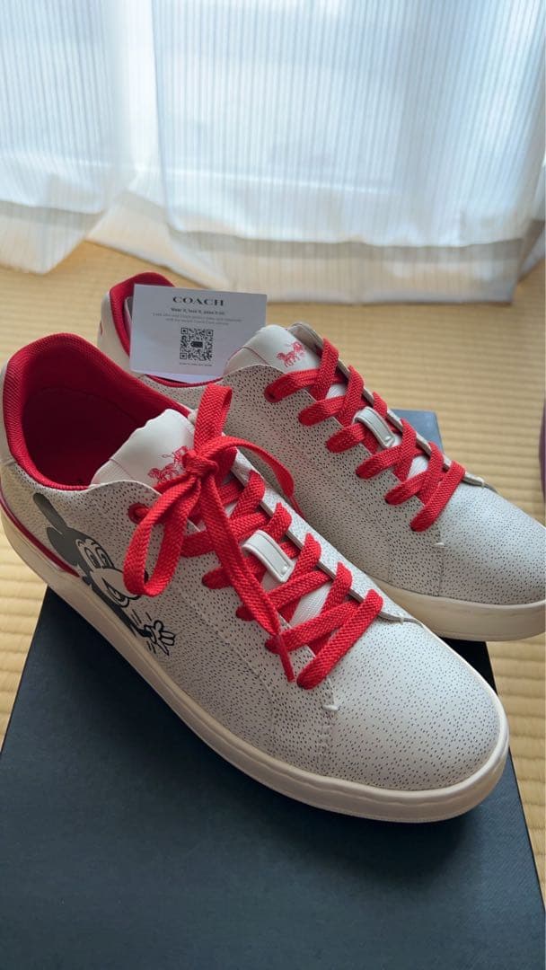 【未使用】値下げしました。COACH ミッキーマウス スニーカー 27cm