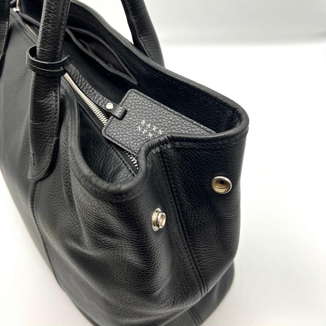 バーニーズニューヨーク　トートバッグ　シボ革　オールレザー　黒　肩掛け　A4