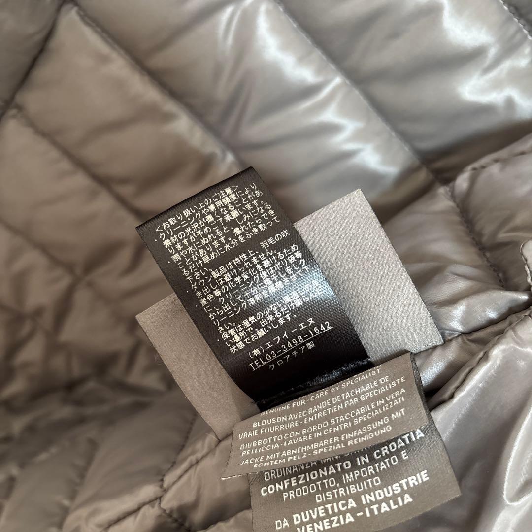 S00390 DUVETICA フォックスファー付きダウンコート ブラック 40