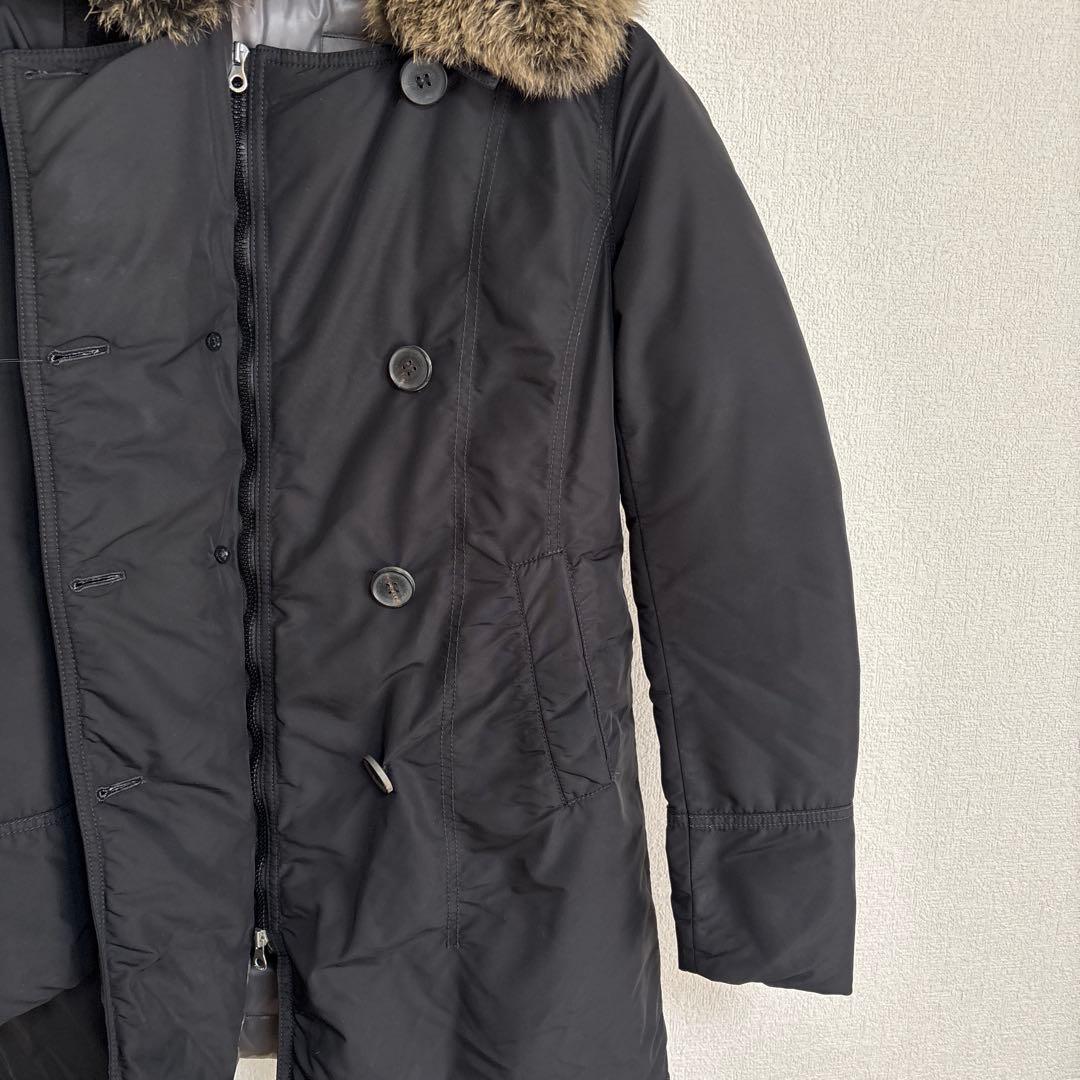 S00390 DUVETICA フォックスファー付きダウンコート ブラック 40