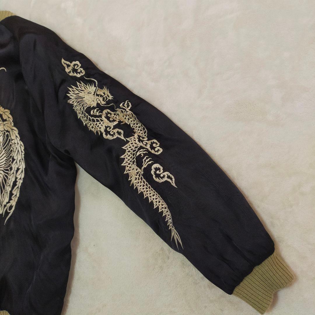 CROPPED HEADS　Lサイズ　龍孔雀刺繍　リバーシブル　スカジャン