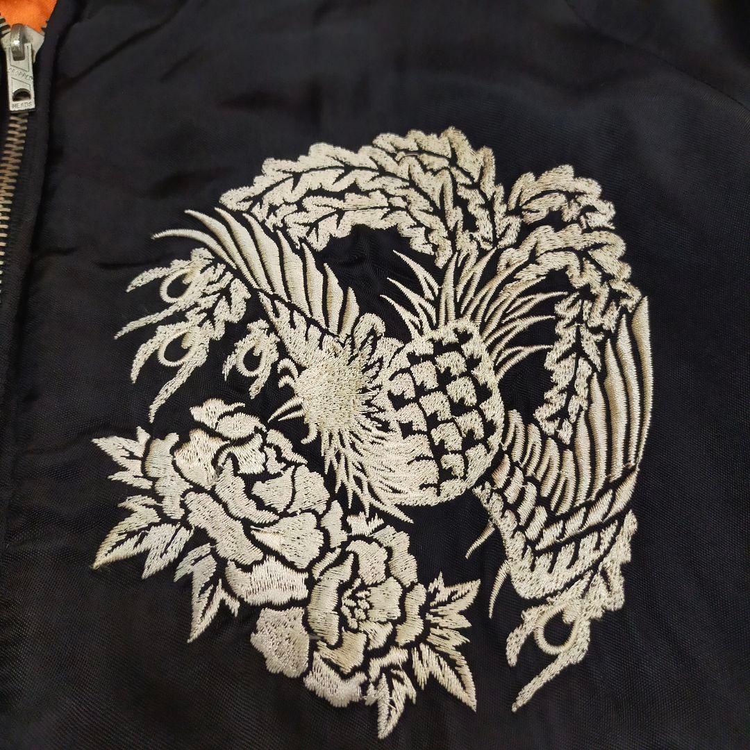 CROPPED HEADS　Lサイズ　龍孔雀刺繍　リバーシブル　スカジャン