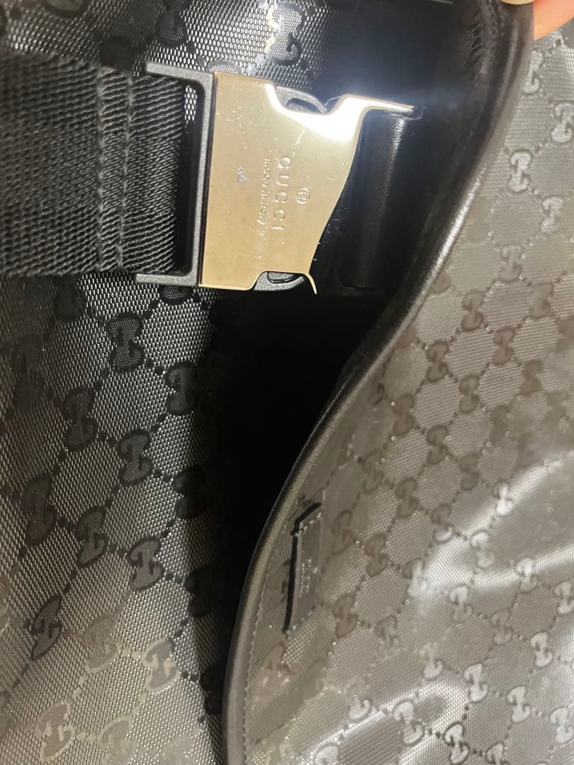 グッチ インプリメ メッセンジャーバッグ ショルダー GG柄 大容量 A4 黒