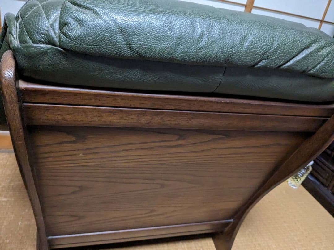 本革ソファ　レザーソファ　一人掛け　椅子　インテリア　アンティーク家具