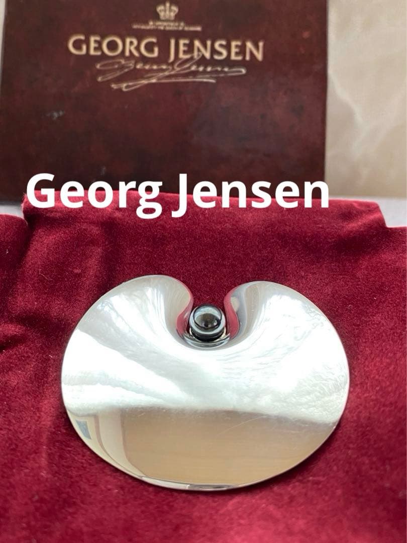 極美品 ヘマタイトブローチ351 睡蓮 sv925