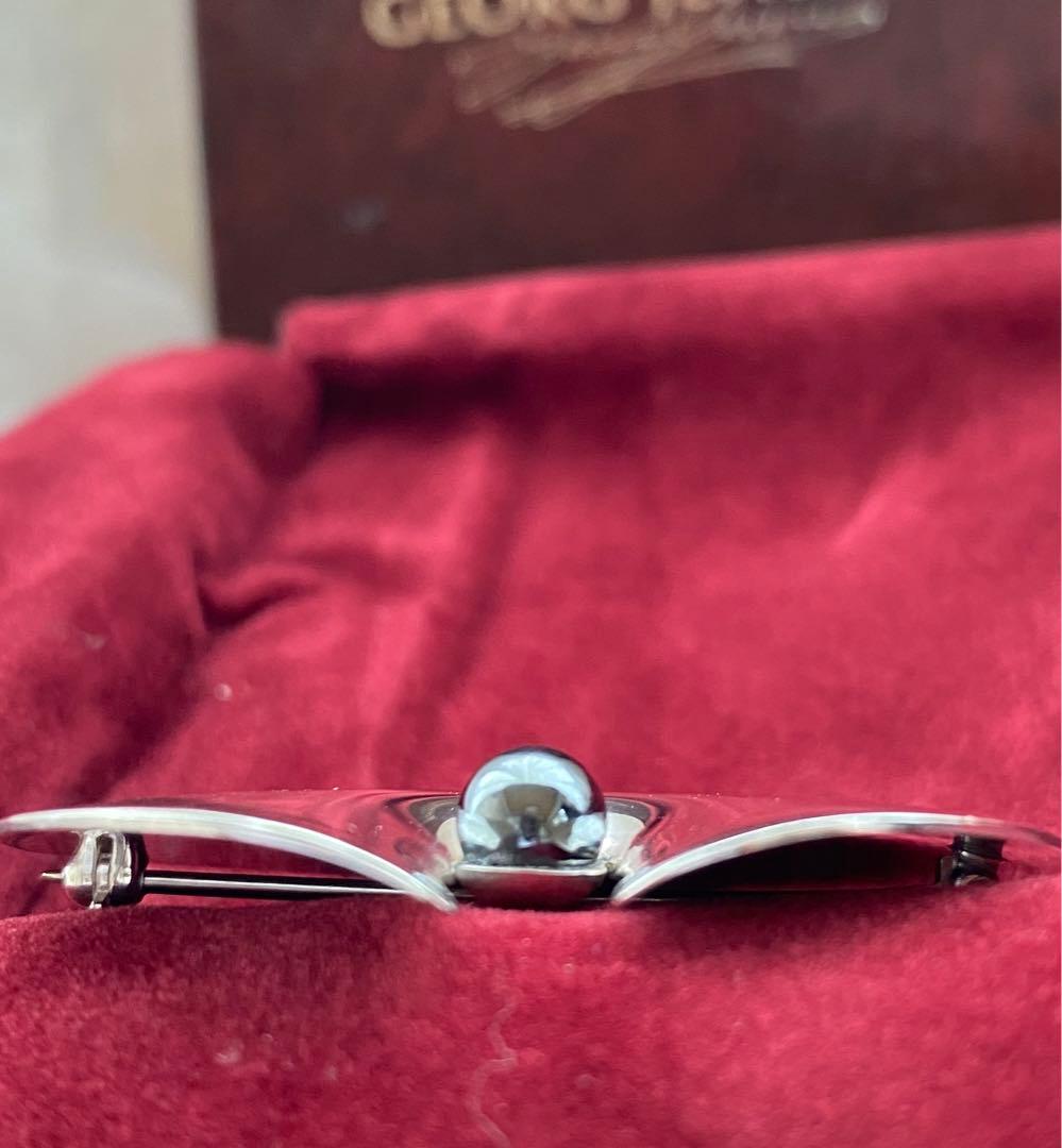 極美品 ヘマタイトブローチ351 睡蓮 sv925