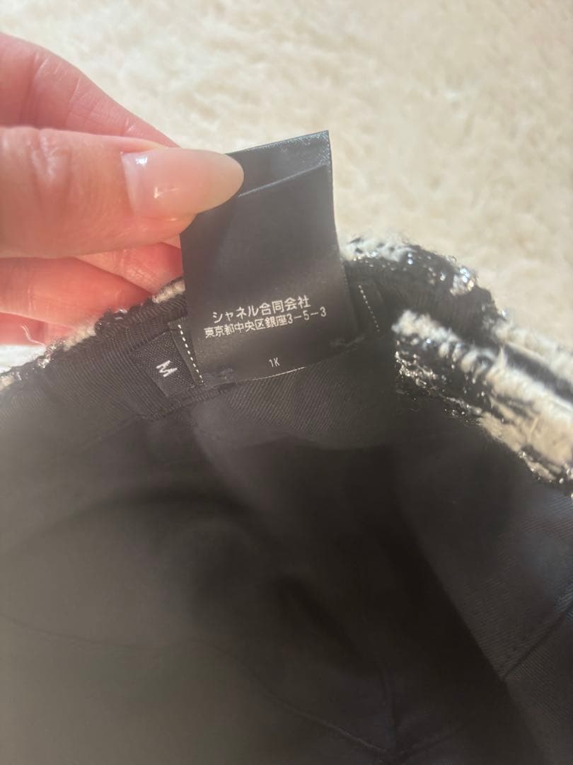 即日発送♡CHANEL♡可愛いツイードチェック柄 ベースボールキャップ CCロゴ