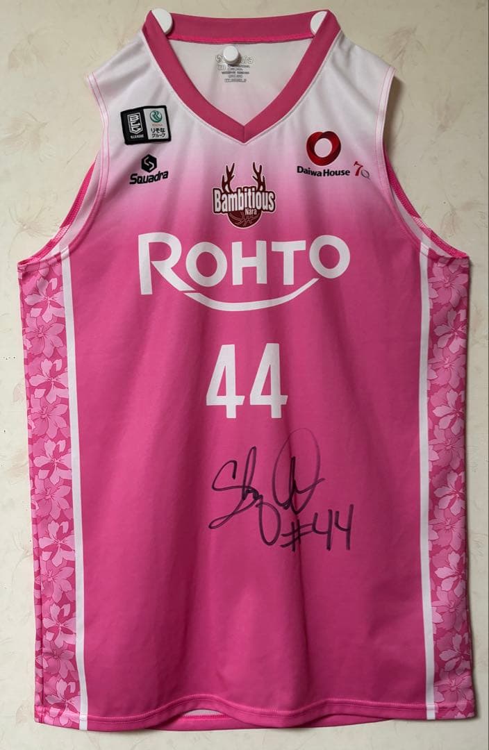 実使用 サイン入りユニ　シャキール・ハインズ バンビシャス奈良 2024-25