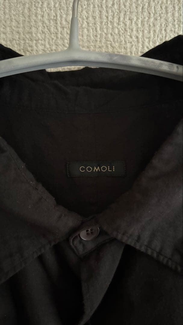 COMOLI KHADIコットンWレイヤー コモリ シャツ 2