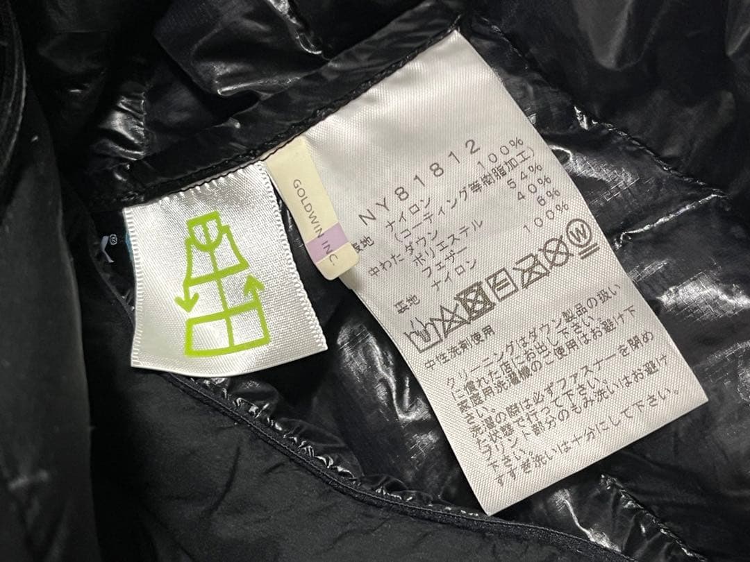 ノースフェイス サンダージャケット　L サイズ　ブラック　黒　ダウンジャケット