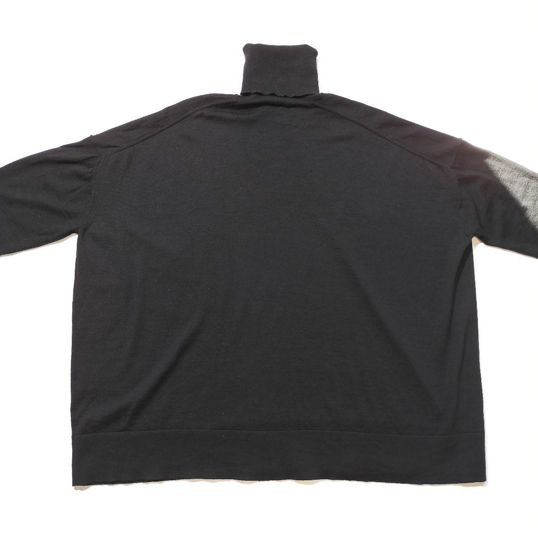 WIRROW ウィロー ウール タートルネック ニット プルオーバー ブラック