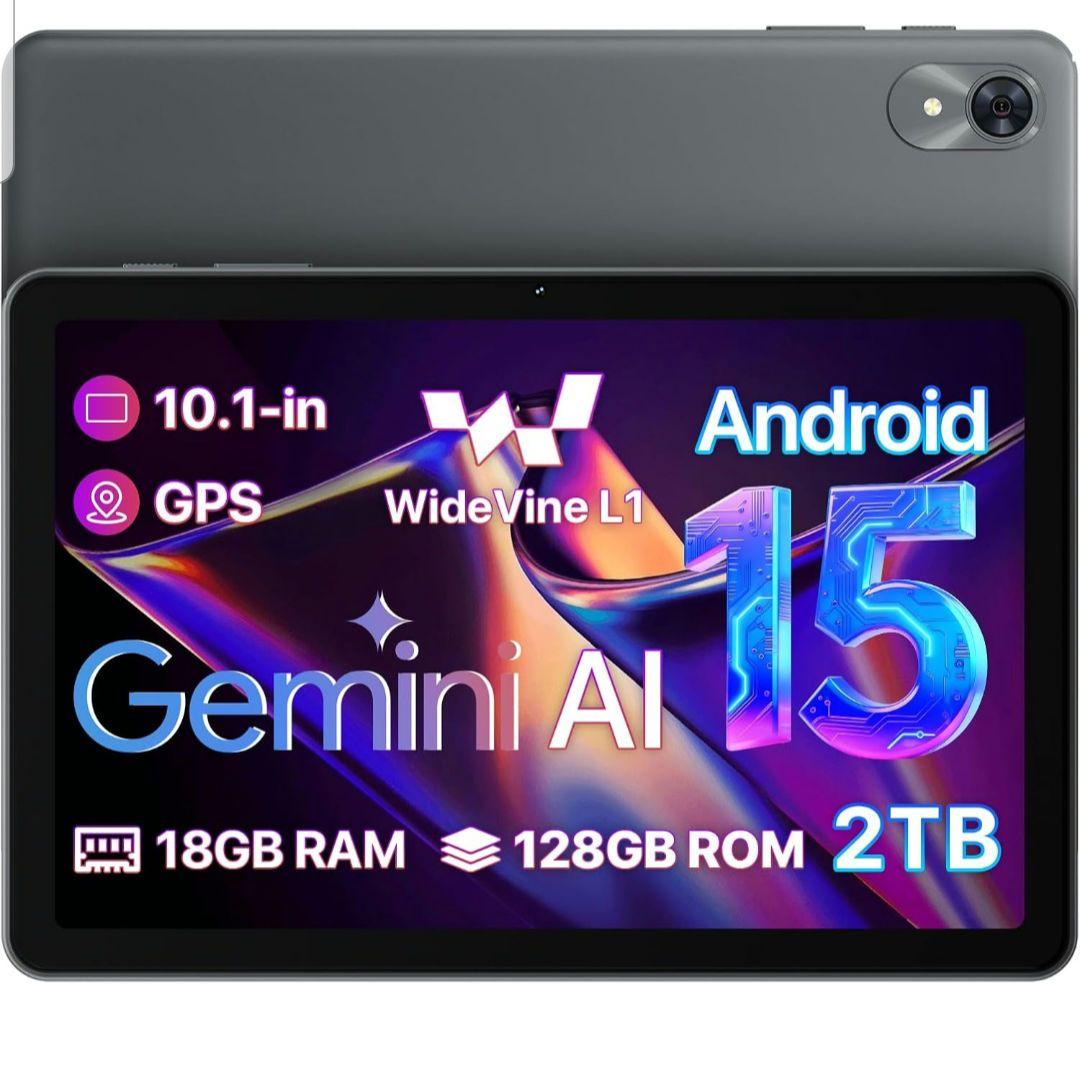 Android15 タブレット10インチ WiFi 18GB+128GB 2TB