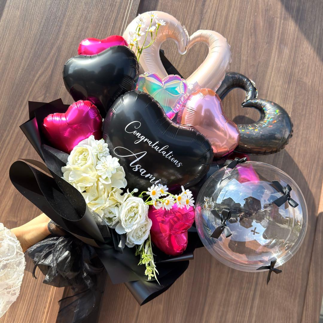 卒業式❤︎BIGバルーンブーケ花束｜風船 ギフト 誕生日 生誕祭 ピンク