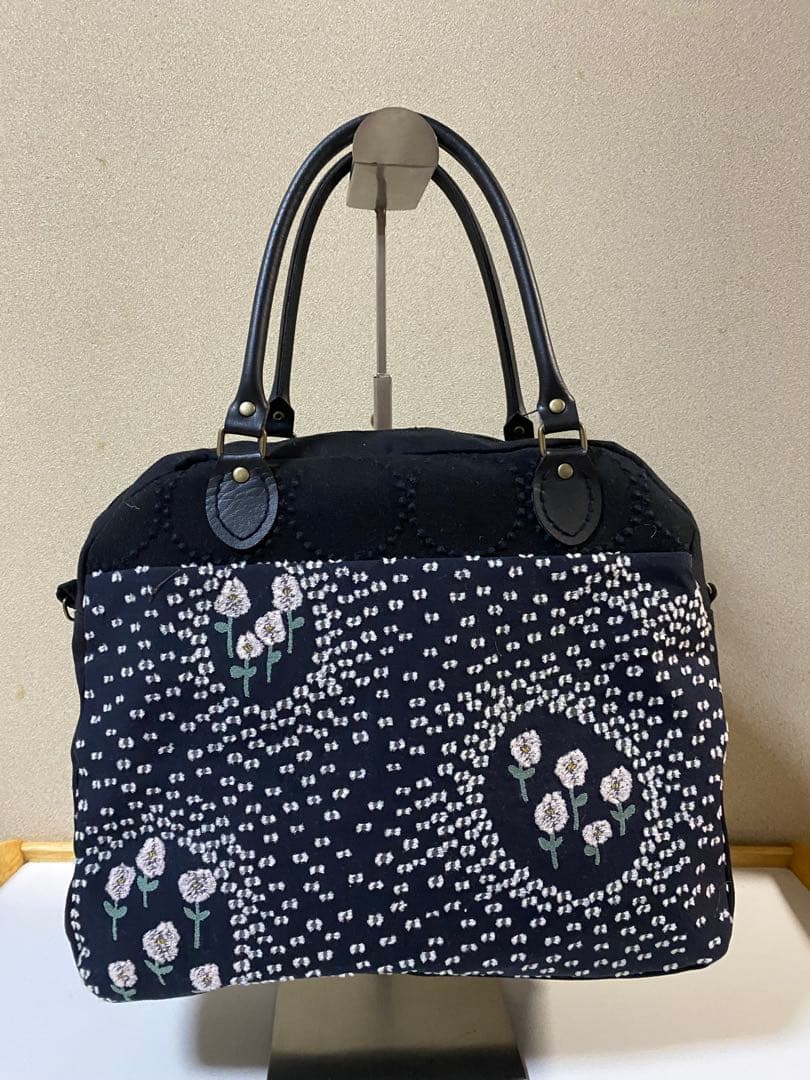 ミナペルホネン　ハンドメイド　ミニボストンバック