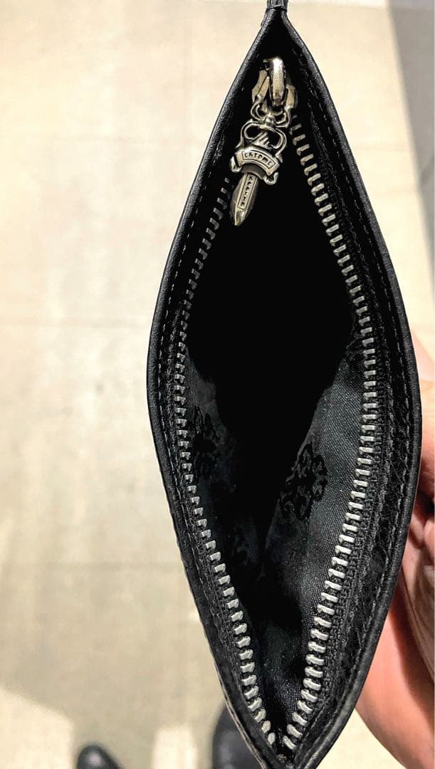 クロムハーツ レザー チェンジパース ポーチ クラッチ ダガー