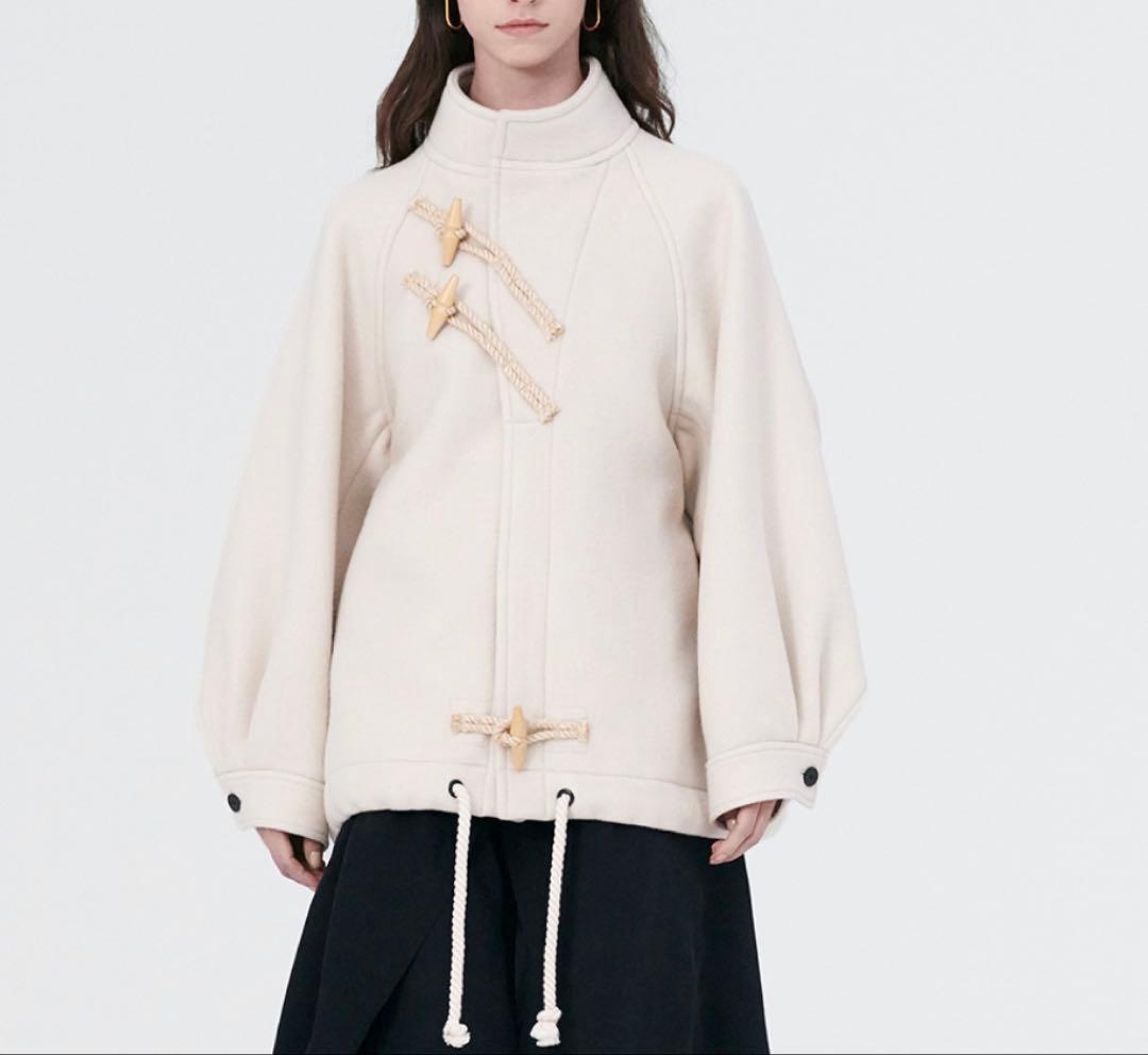 【美品】HYKE DOUBLE FACE DUFFLE JACKET