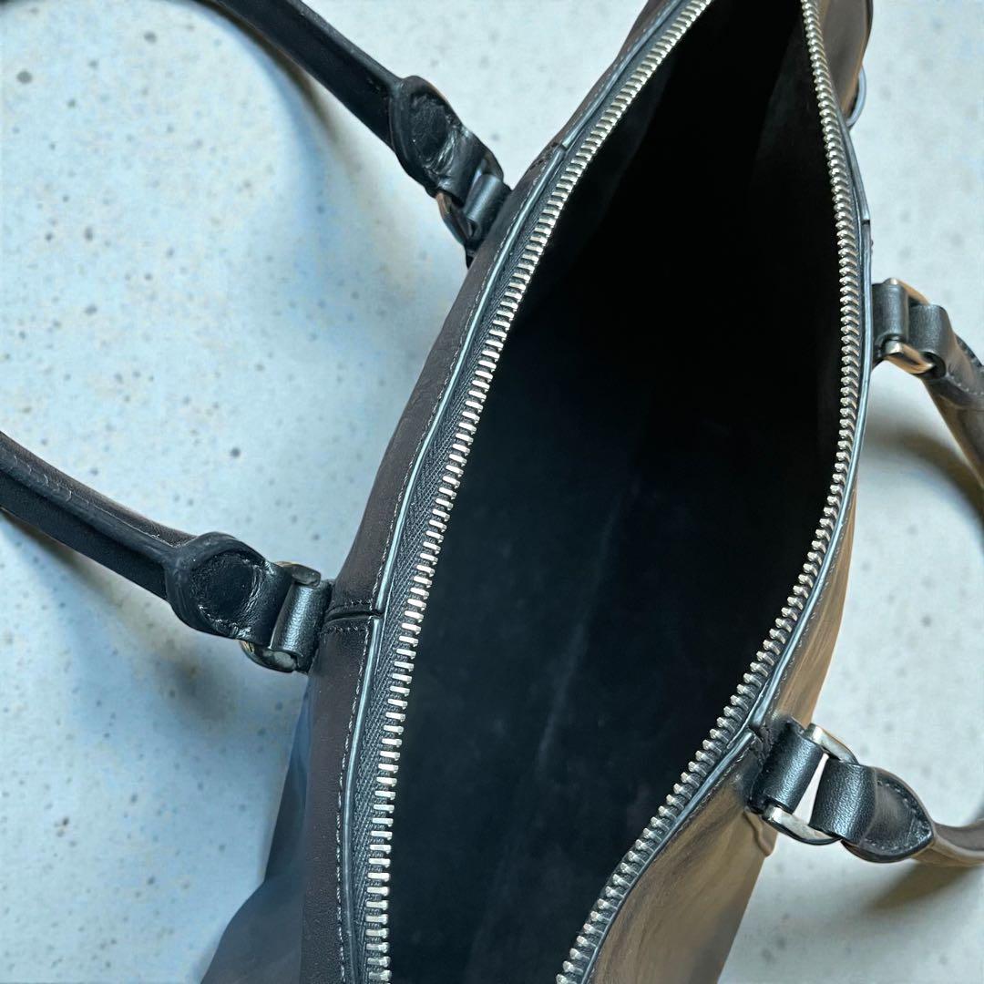 アイビー様美品 HIROFU ヒロフ ロゴ型押し レザー ミニ ボストンバッグ