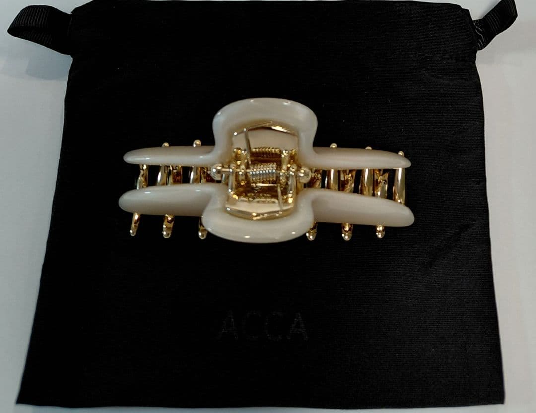 acca　アッカ　バービー クリップ　Lサイズ　パールホワイト