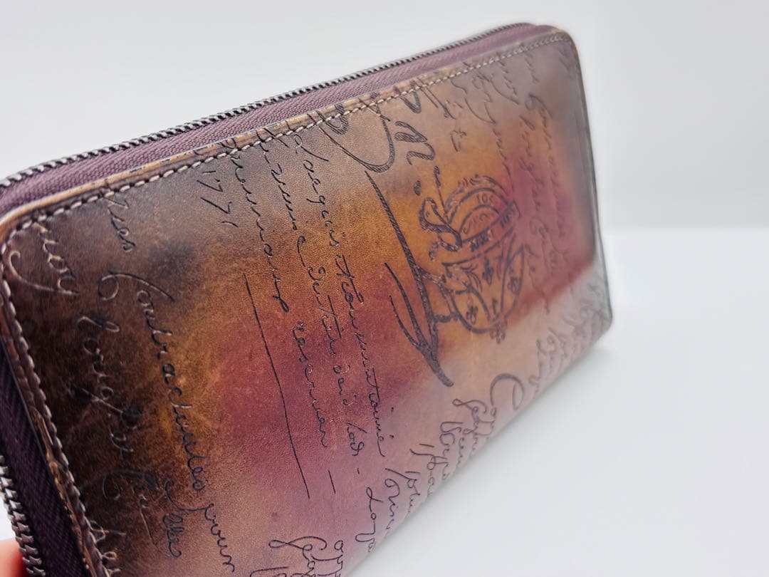 ベルルッティ 長財布ラウンドジップ カリグラフィー スクリット BER パティー