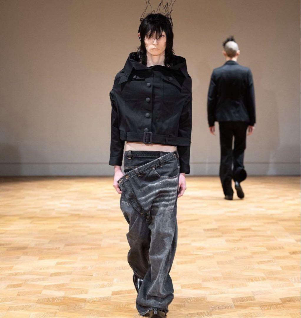 斬*月様 25aw ORIMI OVERLAP BUGGY DENIM PANT