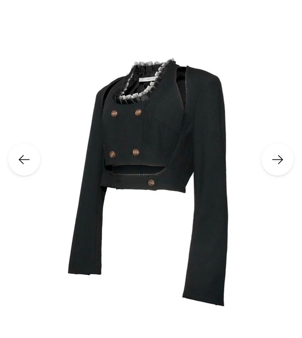 トップス THEREDTHREAD S lace trim suit ensemble