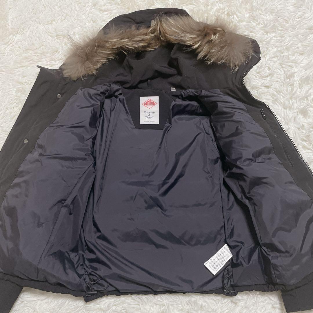 ✨美品✨DANTON ダントン ダウンジャケット ファー付き ブラック 36
