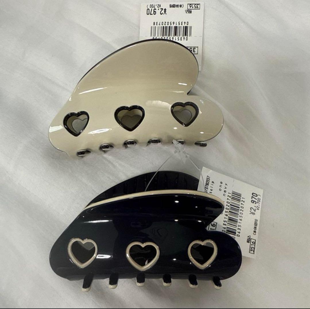 2色セット　ポテテ　ヘアクリップ 3heartclip タグ付き