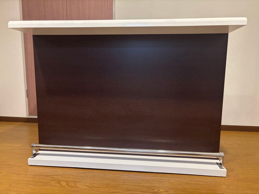 ニトリバーカウンター ホワイト/ダークブラウン