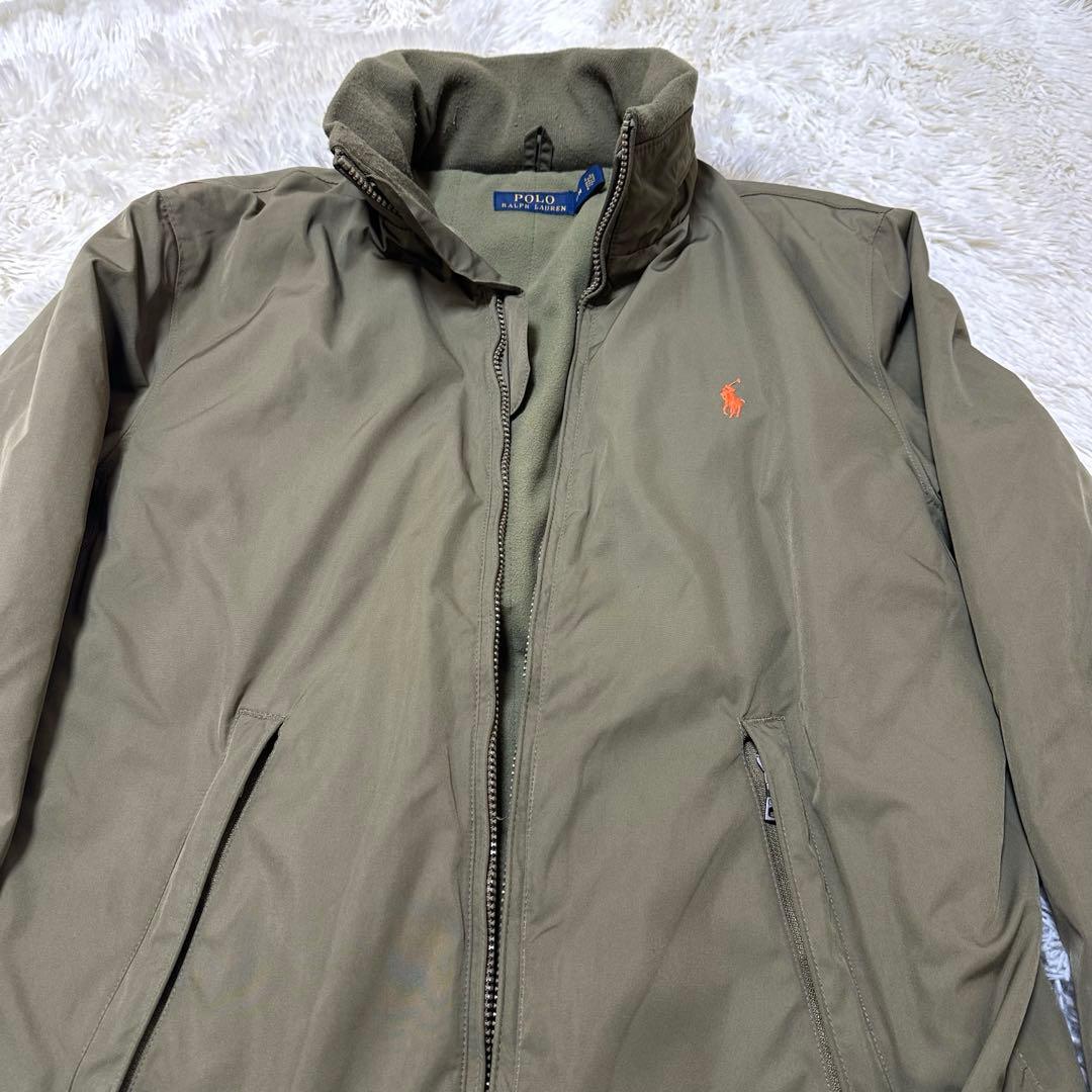 ポロラルフローレン　スウィングトップ　オレンジポニー 裏地フリース　カーキ　M