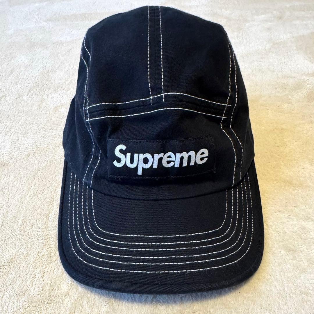 Supreme キャップ ブラック