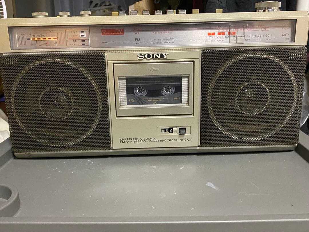 SONY CFS-V2 昭和レトロ ラジカセ 動作確認済み ビンテージ カセット