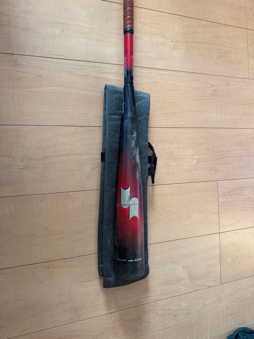 軟式バット MM23 赤黒 カーボンファイバー